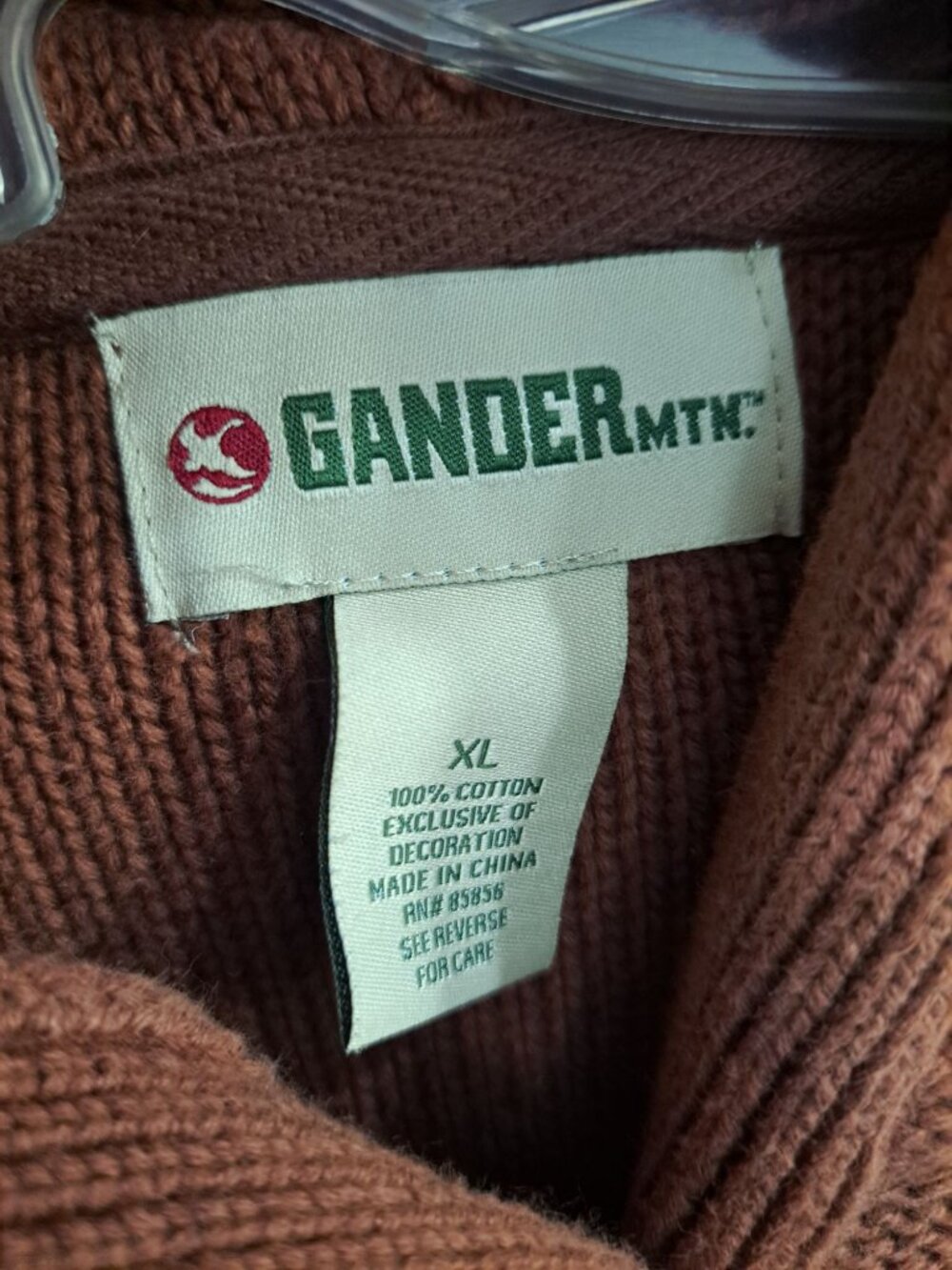 Gander Mountain Brown Cable Knit Cardigan Hood Pockets S Cotton Winter Warm Wome - Picture 4 of 12